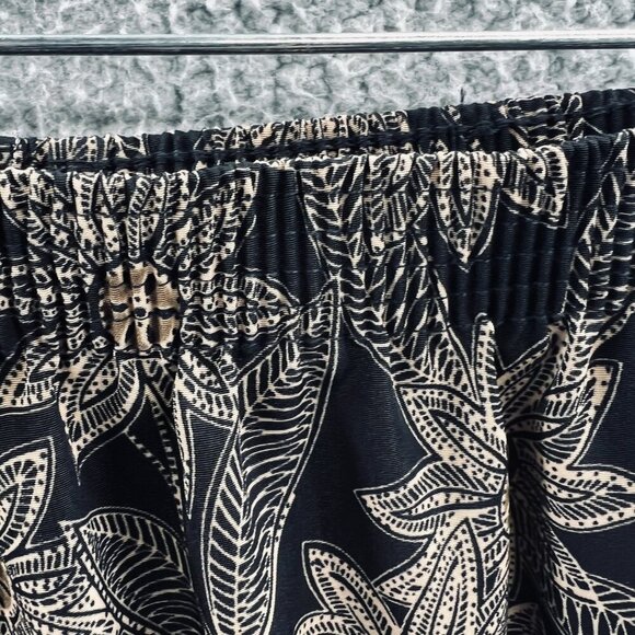 Womens Midi Skirt Medium Boho Cottagecore Prairie A Line Flowy Brown Neutral - Picture 4 of 8